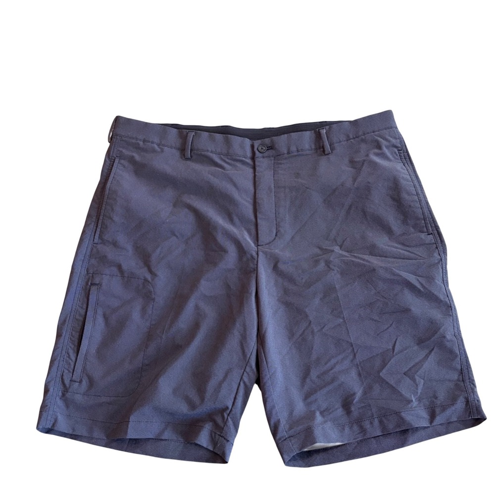 Greg Norman Mens Navy Blue Performance Golf Shorts Size 40 Utility Pocket
